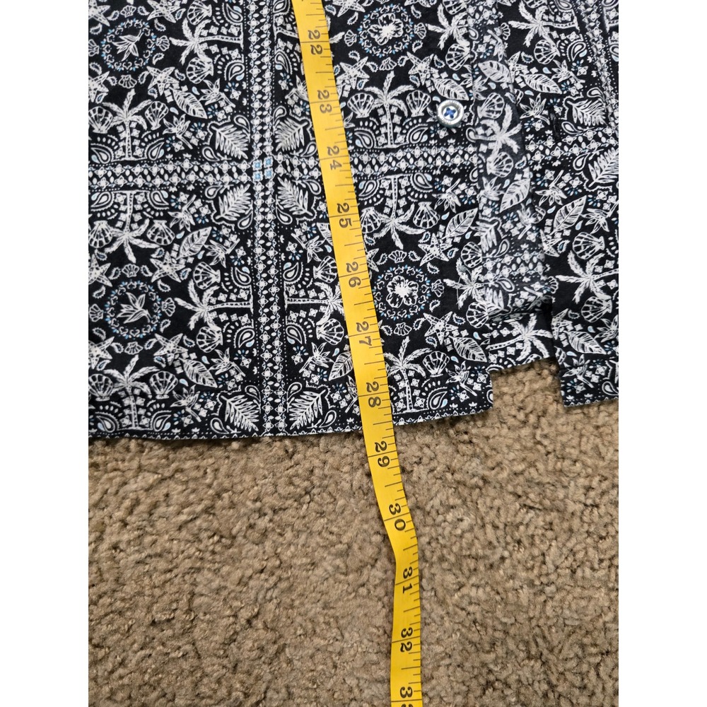 Tori Richard Mens L 100% Cotton Lawn Shirt Hawaii Geometric Tropical Palm Shell - Picture 10 of 10